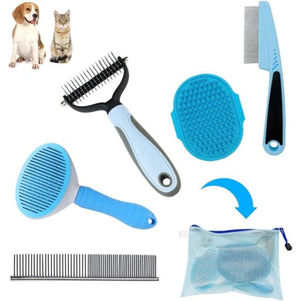 Dog Brush Dog Grooming Kit 5PCS -Dog Brushes for Grooming,Dog Brush for Shedding